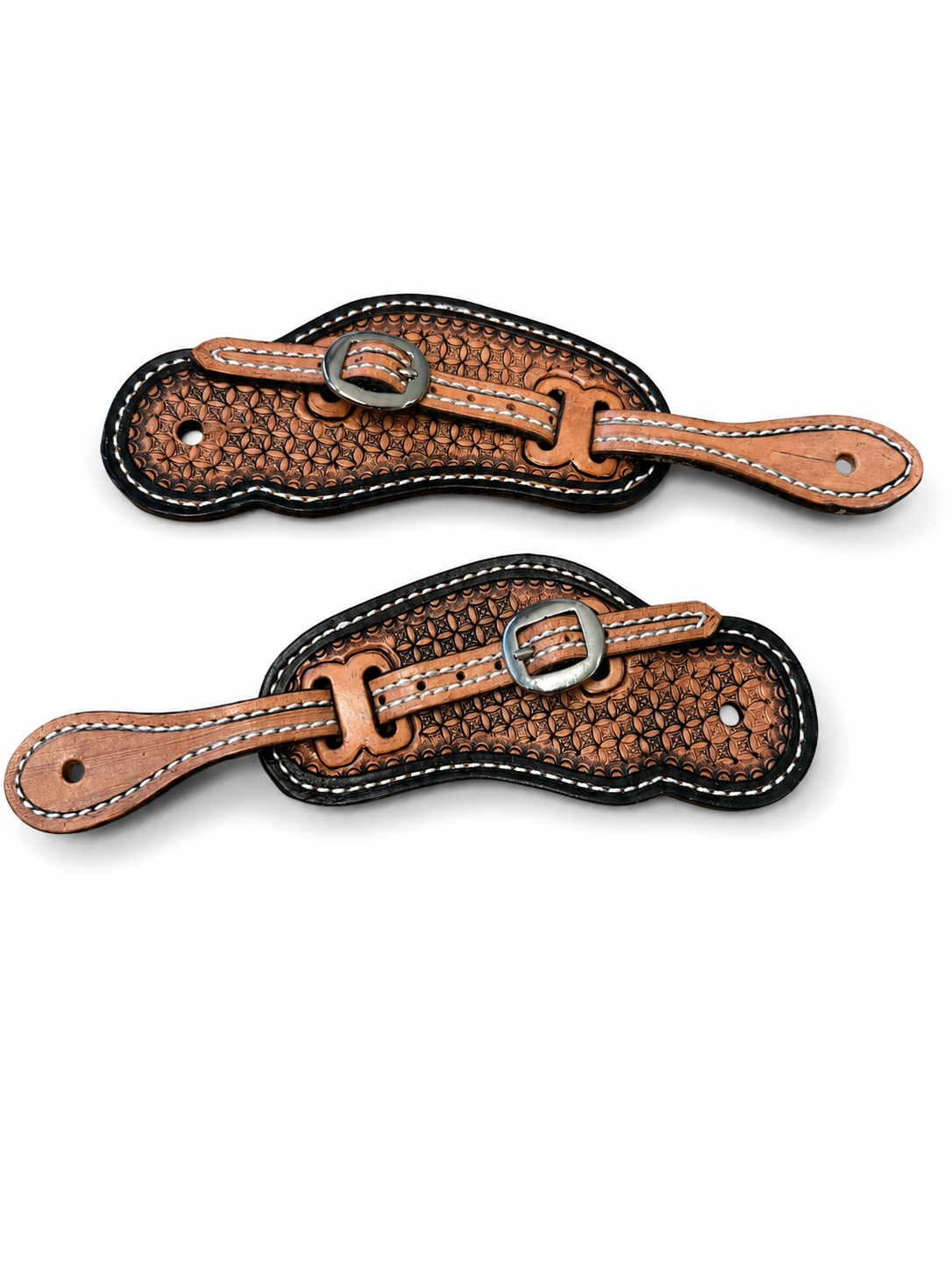 Custom Hand-Tooled Spur Straps