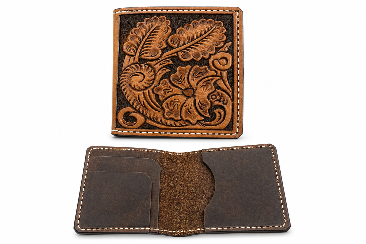 Custom Hand-Tooled Leather Wallet