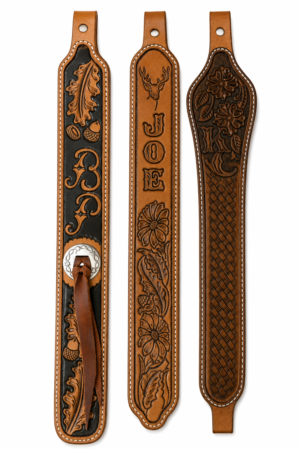 Custom Hand-Tooled Leather Rifle Sling