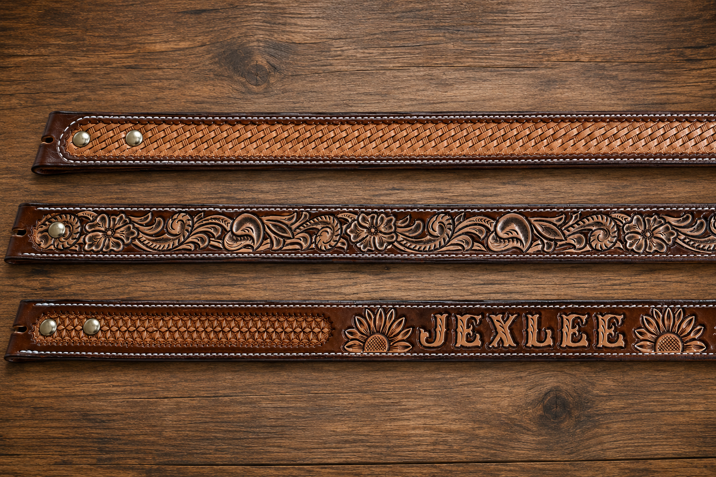Custom Hand-Tooled Leather Belt